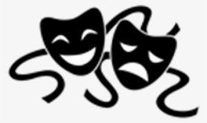 Comedy & Tragedy Mask Silhouettes - Speech And Drama Sign