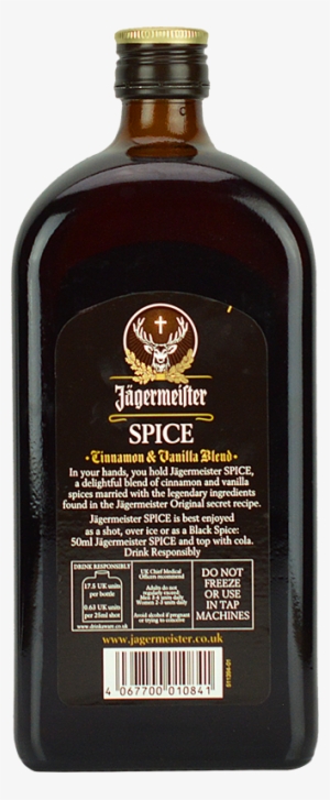 Personalised Jagermeister Spiced Liqueur 70cl Engraved - Jagermeister Spice 70cl