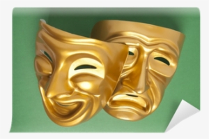 Comedy And Tragedy Theatrical Mask Wall Mural • Pixers® - Comediante Or Tragediante? Laugh Or Cry?