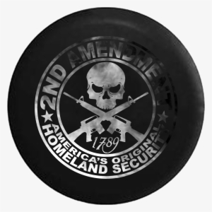 2nd Amendment Homeland Security Skull Rifles Dark Smoke - Skull Vinyl Decals