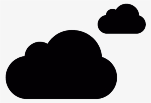 Two Clouds Vector - Vector Icon Png For Cloud