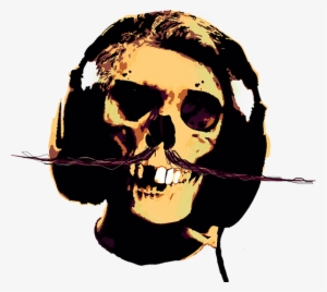 Pop Skull - Dead Dj Skeleton Death Skull 32x24 Print Poster