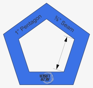 Pentagon 1″ Inch Acrylic Template I Spy With ⅜” Seam - Majorelle Blue