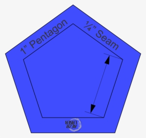 Pentagon 1″ Inch Acrylic Template Solid With ¼” Seam - Symmetry