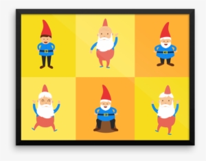 Gnomes Framed Poster - Vector Graphics