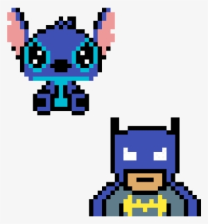 Stich And Batman - Pixel Art Stitch