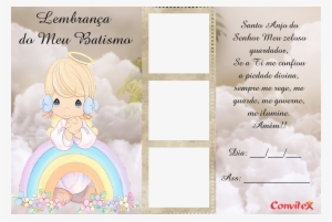 Esta - Moldura Para 3 Fotos Batizado