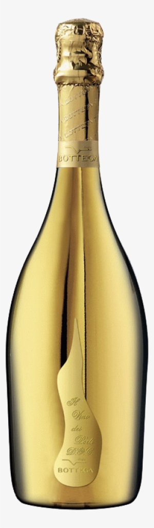 Bottega Gold Prosecco - Gold Wine Bottle Png