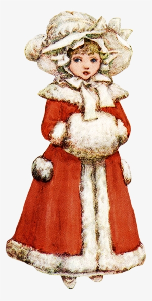 Vintage Snowman With Christmas Presents, Old Drawing - Christmas Day