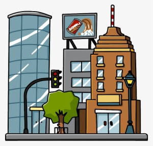 Office Building Cartoon Png Download - City Scribblenauts Png