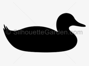 Duck On Water Silhouette