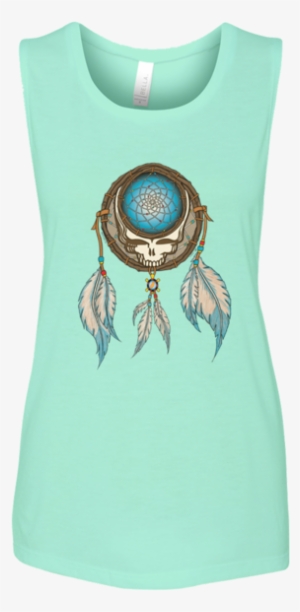 Grateful Dead Steal Your Face Skull In A Dream Catcher - Grateful Dead Steal Your Face