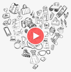 Graphic Full Heart Play Button@2x - Heart