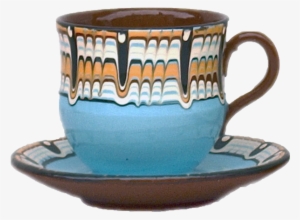 Pottery Tea Cup With Saucer - Saucer