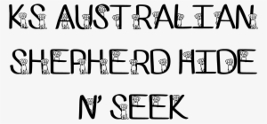 Sample Image Of Ks Australian Shepherd Font By Pretty - Font For Cutting Out
