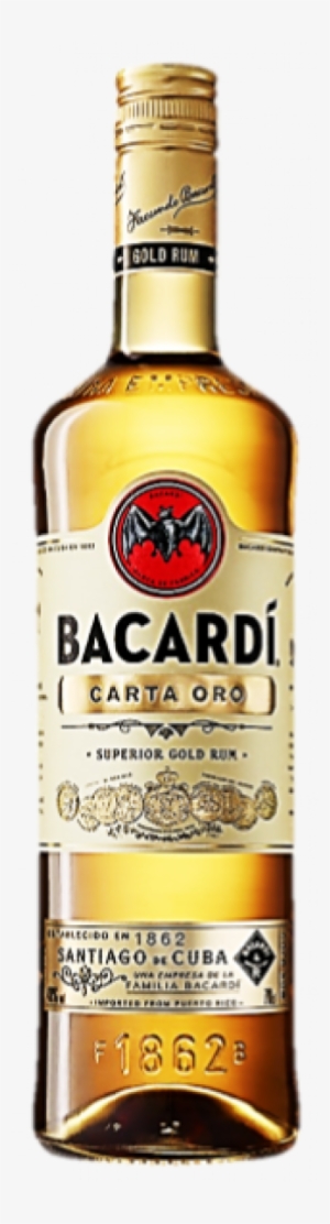 Bacardi Bottle Png Download - Bacardi Gold