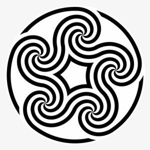 Five Fivefold Spirals Pentaskelion Simpler - Illustration
