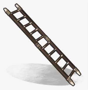 Wooden Ladder Icon - Short And Tall Ladder