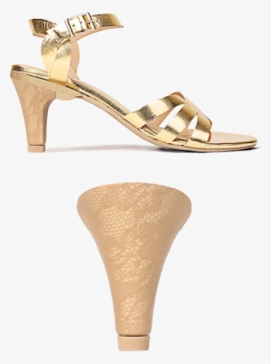 Gold Lace Stils - High Heels