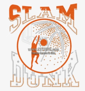Wholesale Bling Basketball Slam Dunk Flock Rhinestone - Basketball