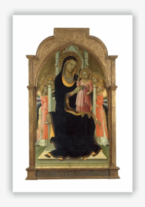 La Virgen Y El Niño En El Trono Con Seis Ángeles - Lorenzo De Monaco