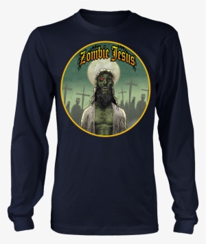 Zombie Jesus & His Undead Flock Oversize Print • Original - Fishing Saved Me From Becoming Shirt