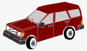 Maroon Sedan Clip Art Royalty Free Library - Clip Art
