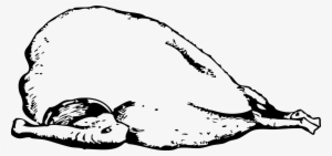 Turkey Meat Stuffing Roast Chicken Roasting - Gambar Ayam Panggang Hitam Putih