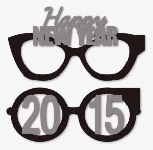 New Year's 2015 Party Eye Glasses - New Years Glasses Clipart
