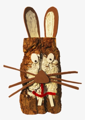 Easter Decoration, Easter, Hare, Bark, Carved - Easter