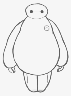 Alegoría - Baymax Black And White Png