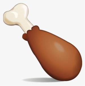 Download Poultry Leg Emoji Icon - Chicken Wing Emoji Png