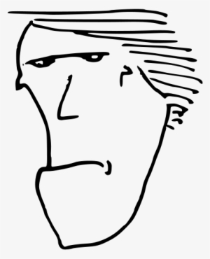 Clipart Png Related To Man Long Hair Face Blank - Clip Art