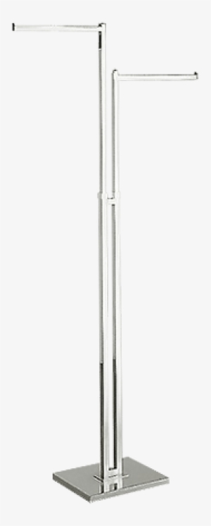 2 Way Clothing Rack Square Tubing Straight Arms Adjust - Banner