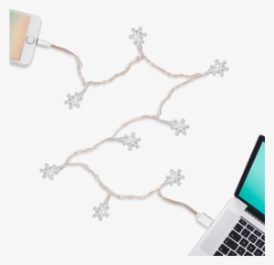 Dci Led Snowflake Charging Cable For Iphone 5, 5s, - Iphone Merry Charger