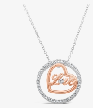 Silver 50cm Chain With Cubic Zirconia Circle & Pink - Locket