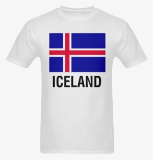 Icelandic Flag Text Iceland Sunny Men's T-shirt (model