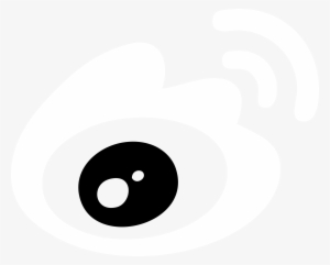 Sina Weibo Icon Logo Black And White - Circle