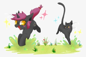 Phyllismi, Cat, Ear Fluff, Grass, Oc, Oc Only, Pony, - Cartoon