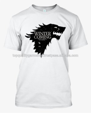 White Winter Is Coming Print T-shirt 100% Cotton Boys - Game Of Thrones Stark Vs Targaryen