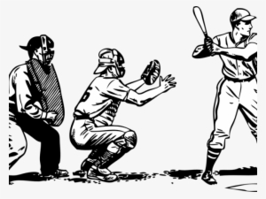 Baseball Outline Cliparts - Clip Art Black And White Baseball Player