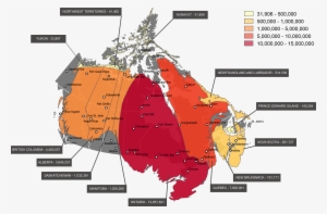 Map Of Canada Skewed By Population - Map Of Canada With Population