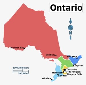 Ontario Regions Map - Ontario Map Outline - 2004x1979 PNG Download - PNGkit