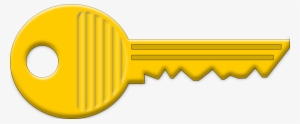 Horizontal Gold Key - Key Clipart Png