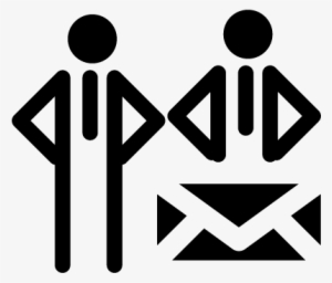 People Mail Symbol In A Circle Vector - Sign