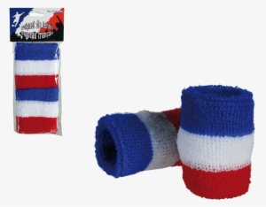 Zweetbandjes Pols Rood Wit Blauw