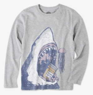 Boys Peanut Butter Jellyfish Long Sleeve Crusher Tee - Long-sleeved T-shirt