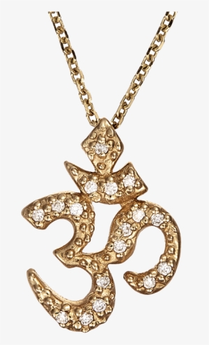 Om Pendant Gold Png