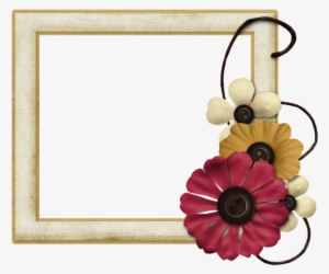 Máscara Moldura De Quadro E Flores Ao Lado Png Par - برواز شهادة شكر وتقدير