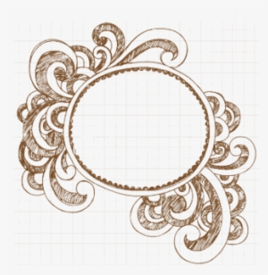 Molduras Para Edições - Notebook Doodle Circular Frame On Sport Watch